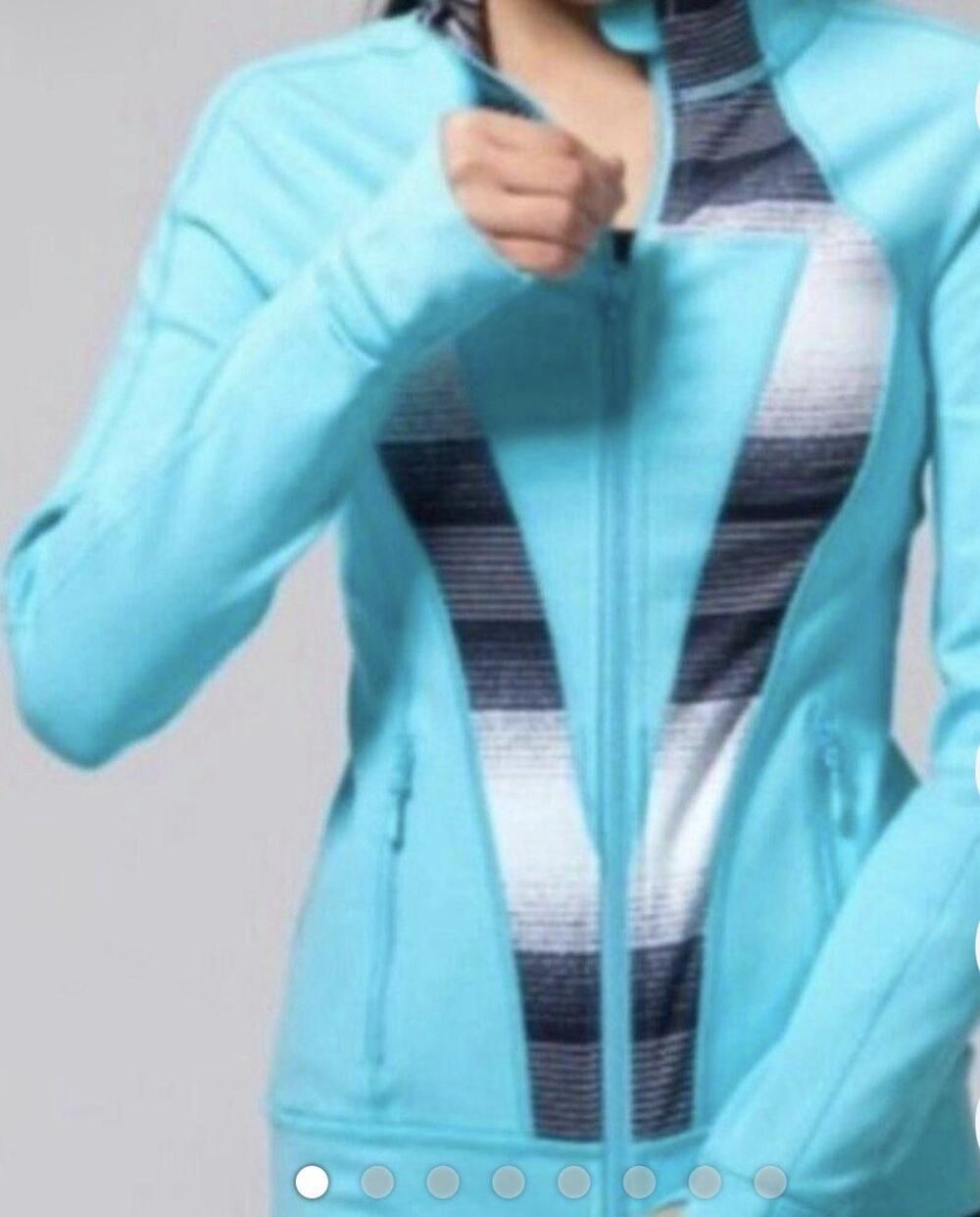 Ivivva by Lululemon Perfect Your Practice Full Zip Jacket Cloud Blue Size 14